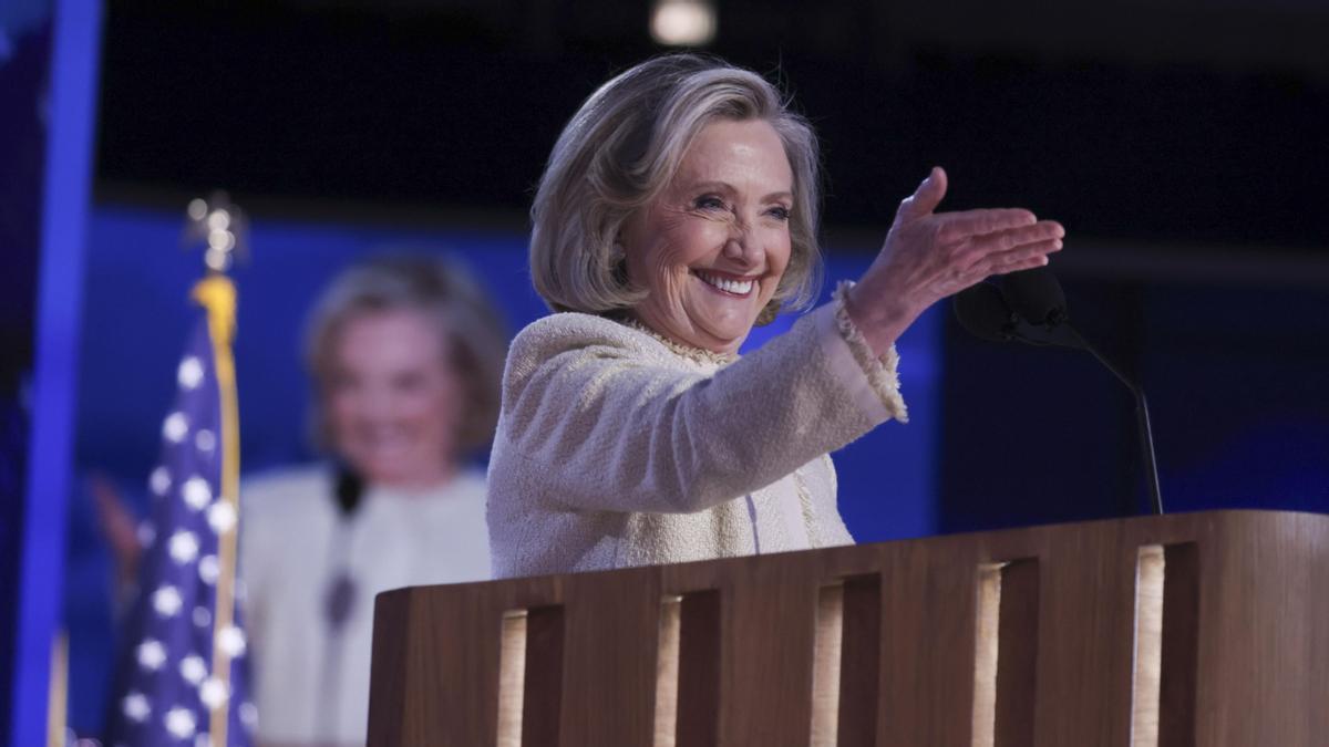 Hillary Clinton durante su intervención en la convención.